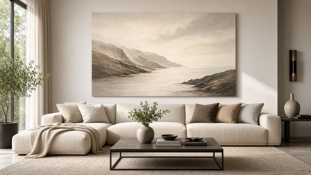 Premium photo wall art in a modern home